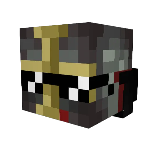 GeneralCrusader Minecraft avatar head, 3D render
