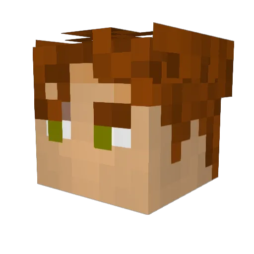 GeneralEarth Minecraft avatar head, 3D render