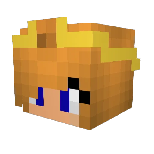 GeneralFu Minecraft avatar head, 3D render