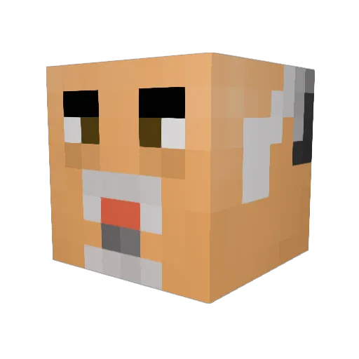 GeneralGT Minecraft avatar head, 3D render