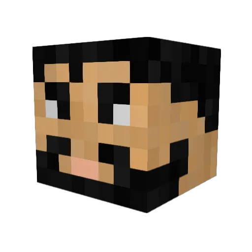 GeneralGodlike Minecraft avatar head, 3D render