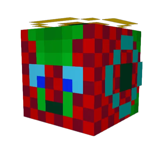GeneralGror Minecraft avatar head, 3D render