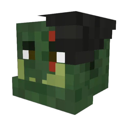 GeneralHindsight Minecraft avatar head, 3D render