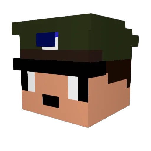 GeneralLatency Minecraft avatar head, 3D render