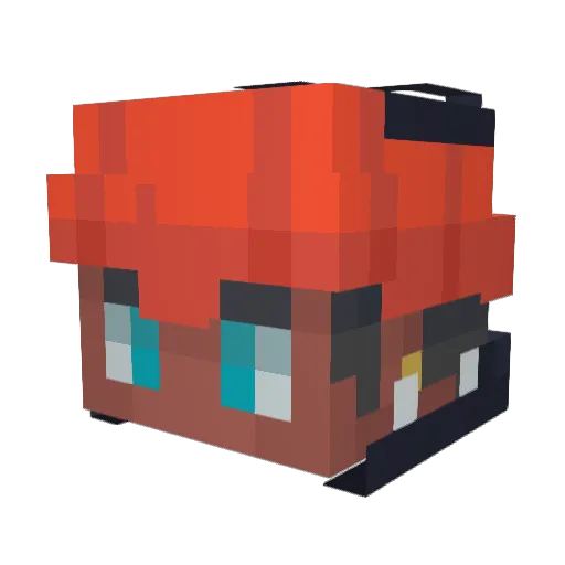 GeneralLight Minecraft avatar head, 3D render