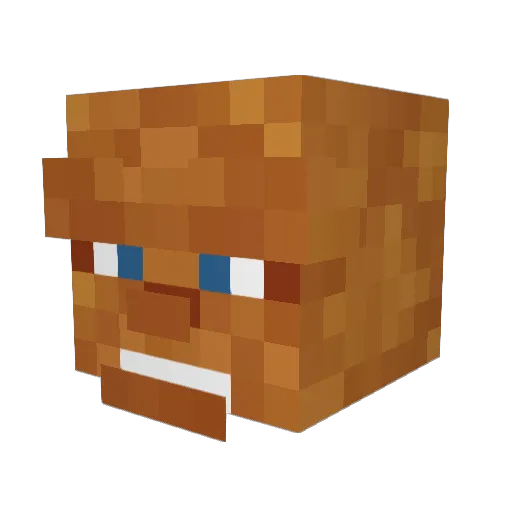 GeneralM00 Minecraft avatar head, 3D render