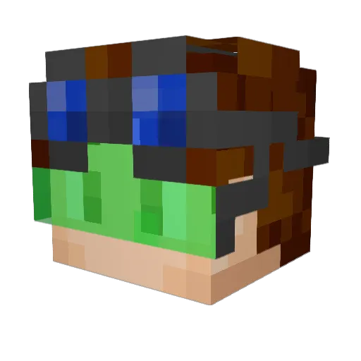 GeneralMario Minecraft avatar head, 3D render