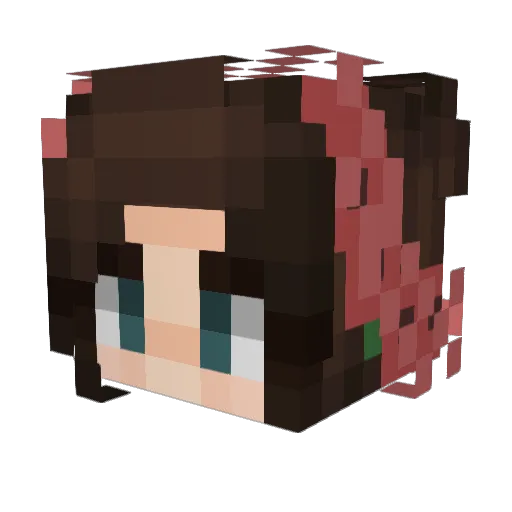 GeneralOutlook Minecraft avatar head, 3D render