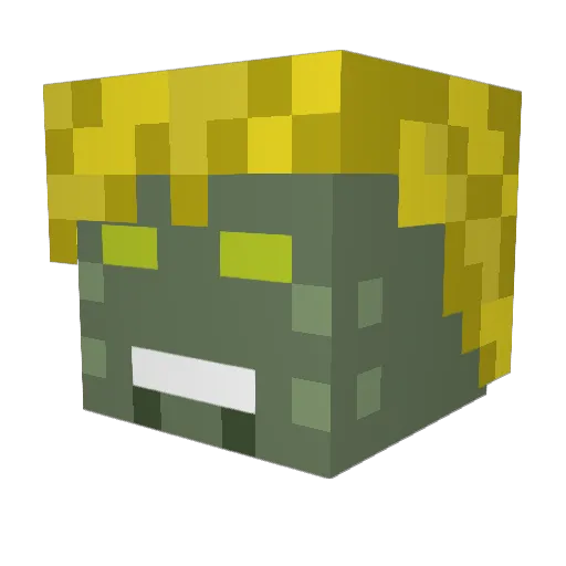 GeneralPancake8 Minecraft avatar head, 3D render