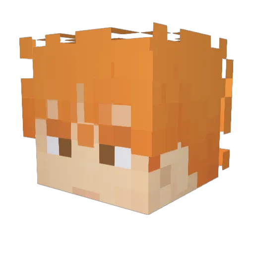 GeneralSenIst Minecraft avatar head, 3D render