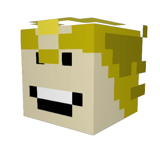 GeneralTJC Minecraft avatar head, 3D render