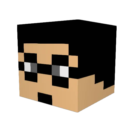 GeneralTibal Minecraft avatar head, 3D render