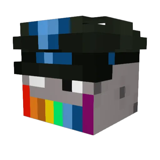General_Abwasser Minecraft avatar head, 3D render