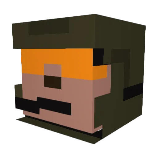 General_Bacon343 Minecraft avatar head, 3D render