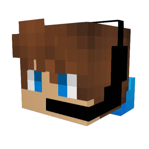 General_Ez Minecraft avatar head, 3D render
