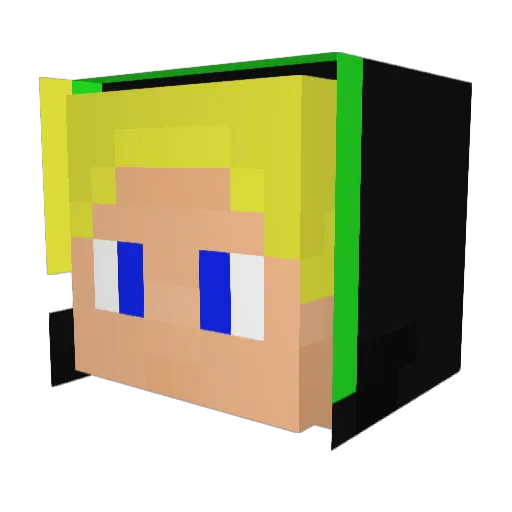 General_Fire_ Minecraft avatar head, 3D render
