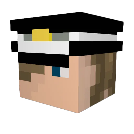 General_Gaming Minecraft avatar head, 3D render