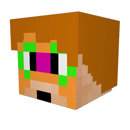 General_Goggles Minecraft avatar head, 3D render