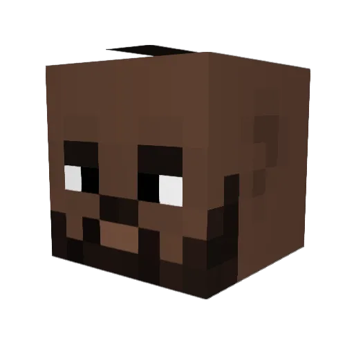 General_Israel Minecraft avatar head, 3D render