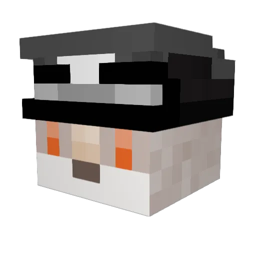 General_KOYOT Minecraft avatar head, 3D render