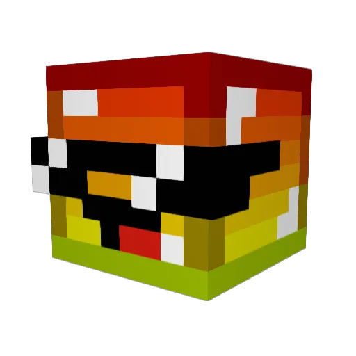 General_Mbappe Minecraft avatar head, 3D render