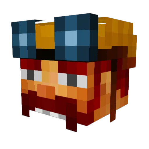 General_Orhan Minecraft avatar head, 3D render