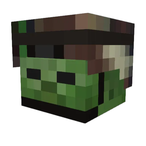 General_Panda_92 Minecraft avatar head, 3D render