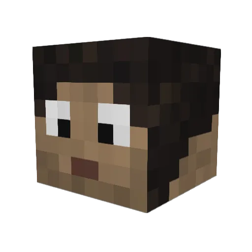General_Patrick_ Minecraft avatar head, 3D render