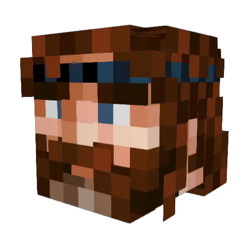 General_Radahn Minecraft avatar head, 3D render