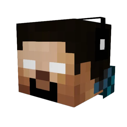 General_Radec Minecraft avatar head, 3D render