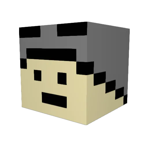 General_Roli Minecraft avatar head, 3D render