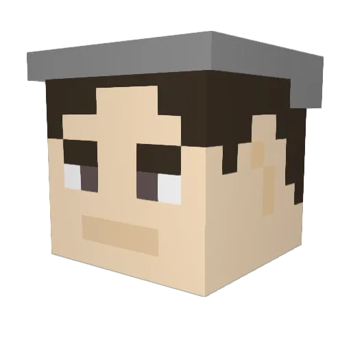 General_Shnitsel Minecraft avatar head, 3D render