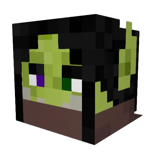 General_Zera Minecraft avatar head, 3D render