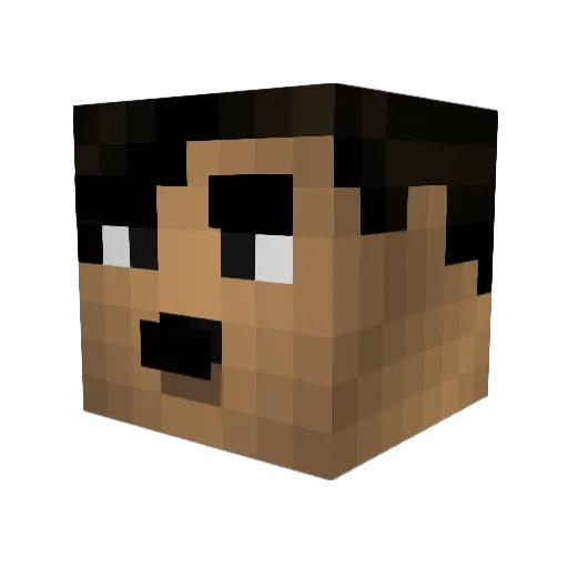 General__Joker Minecraft avatar head, 3D render
