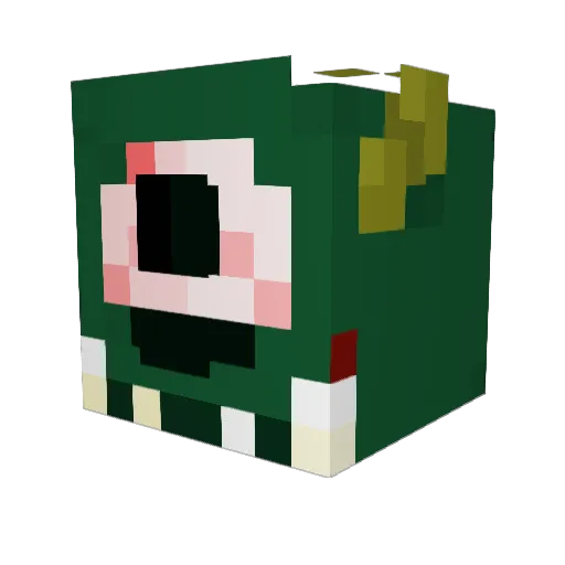 General_ixxi Minecraft avatar head, 3D render