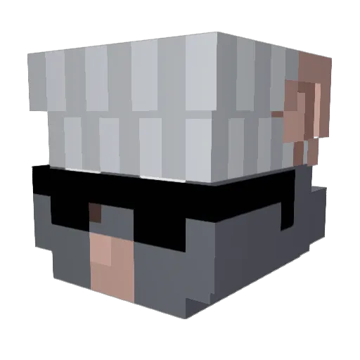 General_part Minecraft avatar head, 3D render