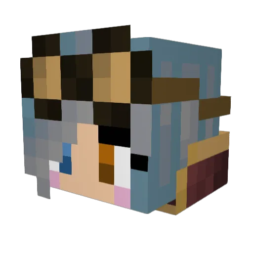 Generalolie Minecraft avatar head, 3D render