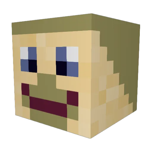 GenerationX3339 Minecraft avatar head, 3D render
