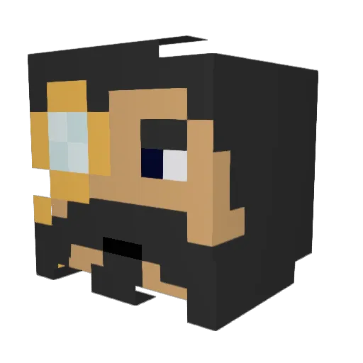 GenericBadGuy6 Minecraft avatar head, 3D render