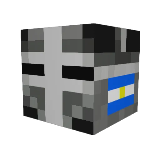 GenericCrusader Minecraft avatar head, 3D render