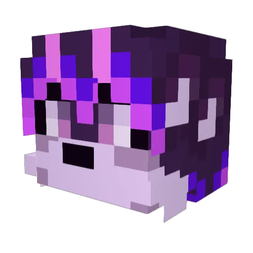 GenericFoxo Minecraft avatar head, 3D render