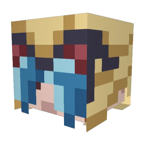 GenericN00B Minecraft avatar head, 3D render