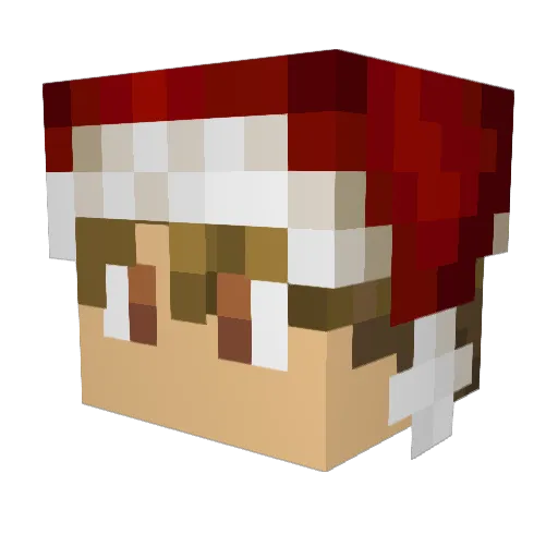 GenericOrc Minecraft avatar head, 3D render