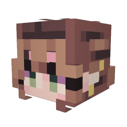 GenericRaven Minecraft avatar head, 3D render