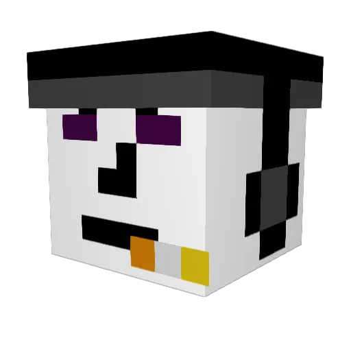 Genericoo Minecraft avatar head, 3D render