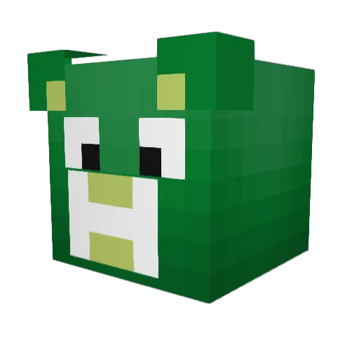 Generics Minecraft avatar head, 3D render