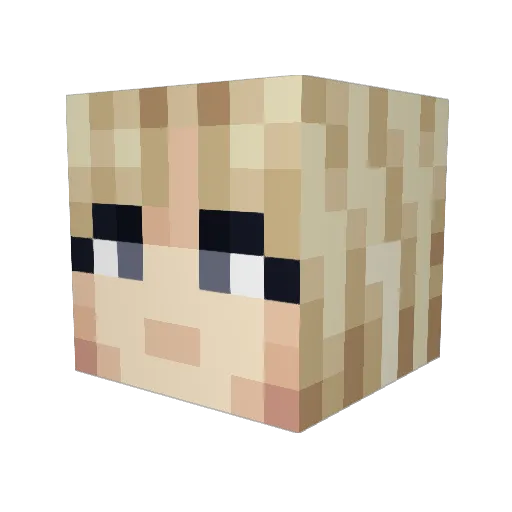 Genericxx Minecraft avatar head, 3D render