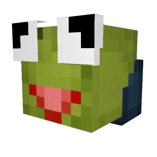 Genesel Minecraft avatar head, 3D render