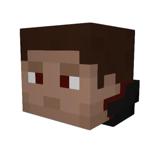 Genetech Minecraft avatar head, 3D render