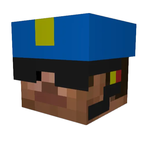 Genethebrave Minecraft avatar head, 3D render